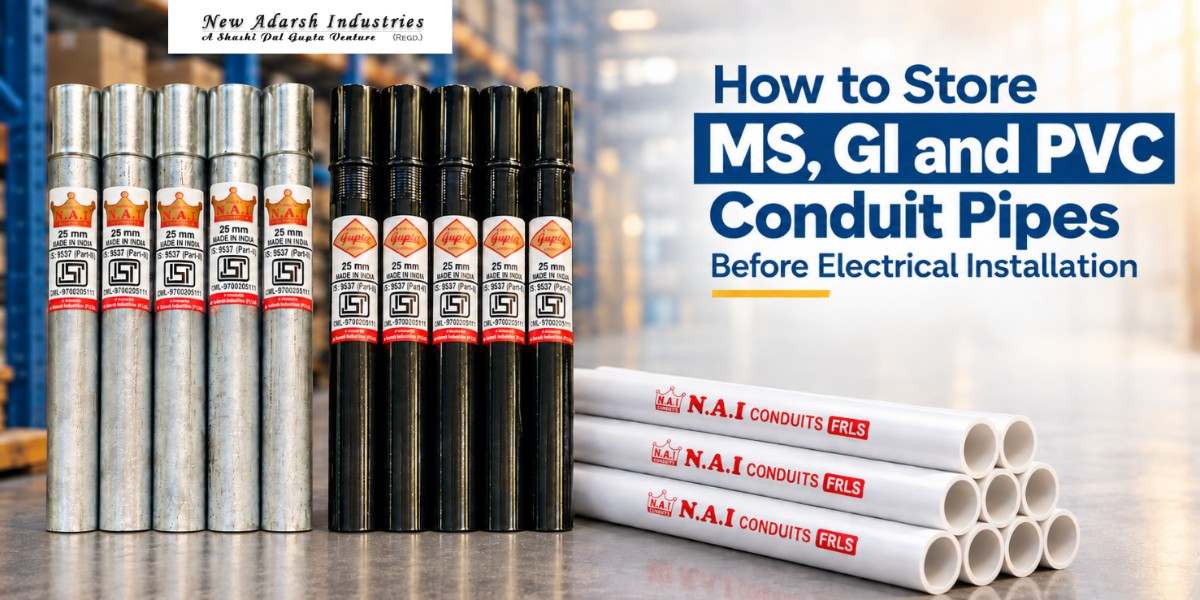 How to Store MS, GI and PVC Conduit Pipes Before Electrical Installation